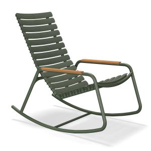 HOUE - ReCLIPS Chaise à bascule d'extérieur, vert olive / b…