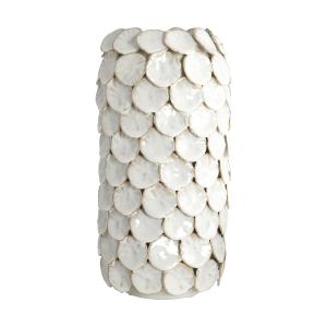 House Doctor - Vase à pois, h 30 cm / blanc
