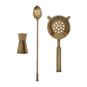 House Doctor - Set de cocktail Baar, laiton antique (set de…