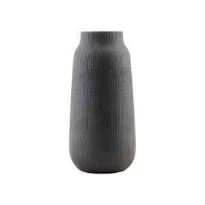 House Doctor - Vase à rainures, ø 16 x h 35 cm, noir