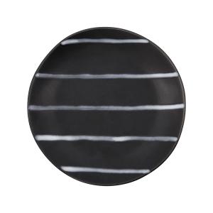 House Doctor - Line Assiette, Ø 19,5 cm, noir / marron