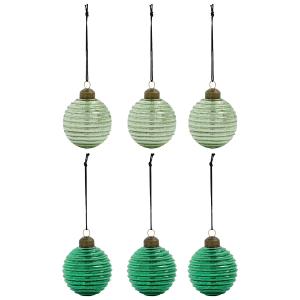 House Doctor - Lolli Boule de Noël, Ø 6 cm, verte (set de 6…
