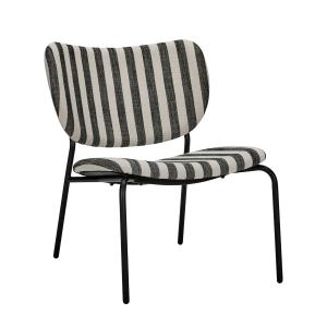 House Doctor - Longa fauteuil lounge, noir / blanc cassé