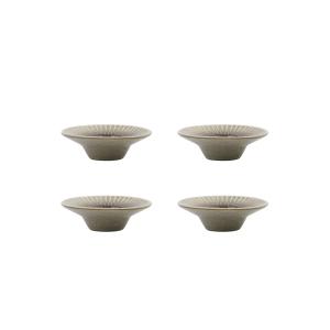 House Doctor - Pleat Coquetiers, gris / marron (set de 4)