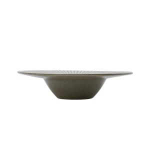 House Doctor - Pleat Assiette à pâtes Ø 26 cm, gris / marro…