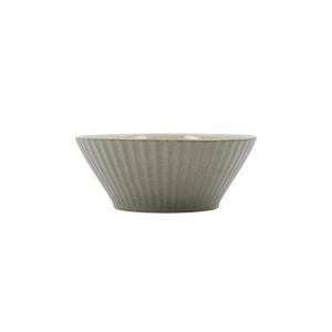 House Doctor - Pleat Bol, Ø 15 cm, gris / marron