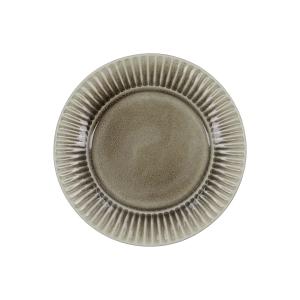 House Doctor - Pleat Assiette, Ø 22 cm, gris / marron