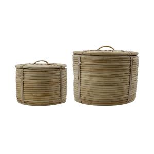 House Doctor - Round Panier de rangement avec couvercle, ro…