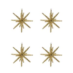 House Doctor - Spike Ornement, Ø 12 cm, brun (set de 4)