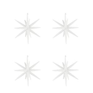 House Doctor - Spike Ornement, Ø 12 cm, blanc (set de 4)