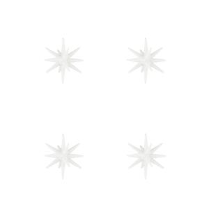 House Doctor - Spike Ornement, Ø 7,5 cm, blanc (set de 4)