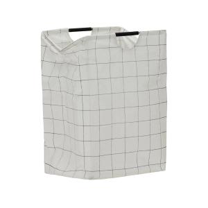 House Doctor - Squares Sac à linge, blanc