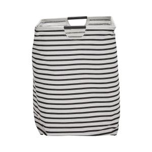 House Doctor - Stripes Panier à linge, 40 x 40 cm, noir / b…