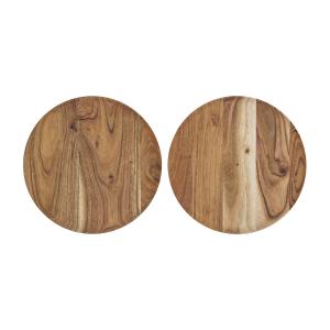 House Doctor - Wood Plateau, Ø 25 cm, acacia (set de 2)