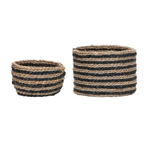 House Doctor - Zola Panier de rangement, noir / naturel (lo…