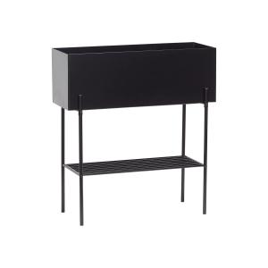 Hübsch Interior - Jardinière avec étagère, noire