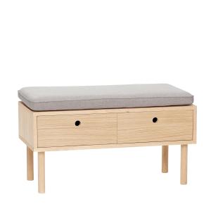 Hübsch Interior - Banc avec coussin et 2 compartiments, L 8…