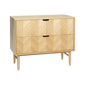 Hübsch Interior - Commode à chevrons et 2 tiroirs, chêne