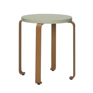 Hübsch Interior - Smile Tabouret, Ø 46 cm, vert clair / ora…