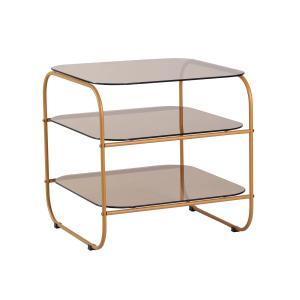 Hübsch Interior - Table d'appoint à 3 niveaux, orange / amb…