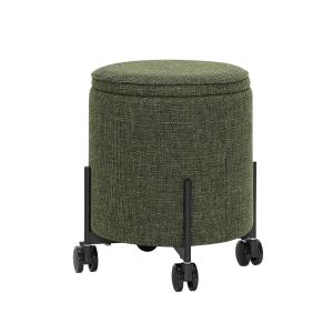 Hübsch Interior - Contain Pouf avec roulettes small Ø 42 x…