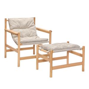 Hübsch Interior - Heritage Chaise lounge avec tabouret chên…