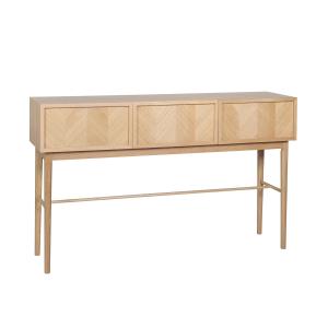 Hübsch Interior - Table console à l'aspect chevron, chêne