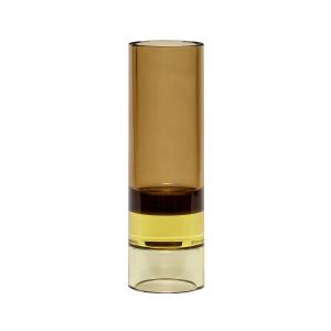 Hübsch Interior - Porte-bougie / vase en cristal, brun / ja…