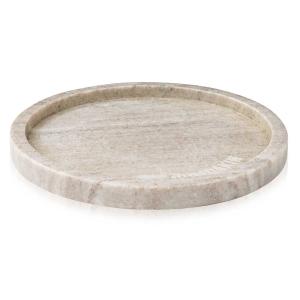 Humdakin - Plateau en marbre, Ø 22 cm, brun