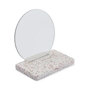 Humdakin - Miroir de table Terrazzo, 19 x 20 cm, rouge / be…