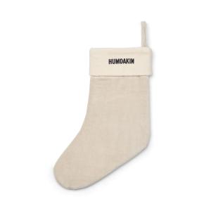 Humdakin - Chaussette de Noël, velours / light stone