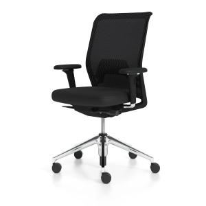 Vitra - ID Mesh , nero / aluminium poli