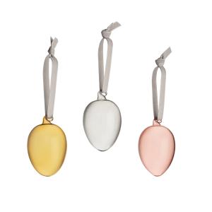 Iittala - Oeufs de Pâques en verre, gris / jaune / rose (se…