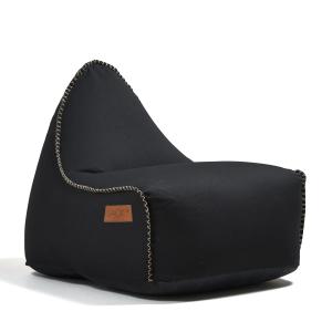 SACK it - RETRO it Canvas Pouf, noir