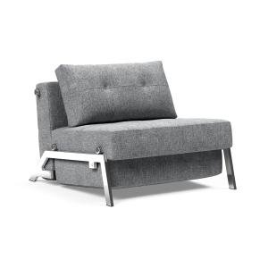 Innovation Living - Cubed 90 Fauteuil, chrome / gris clair…