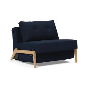 Innovation Living - Cubed 90 Fauteuil chêne / bleu foncé (5…