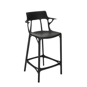 Kartell - AI Chaise de bar recyclée, SH 65 cm, noir