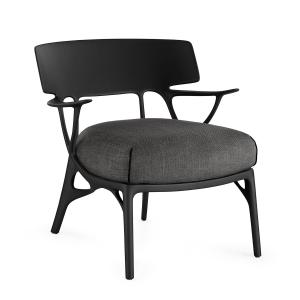 Kartell - A.I. Lounge Chair, noir / anthracite (tissu Panam…