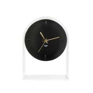 Kartell - Horloge de table Air du Temps, transparent / noir