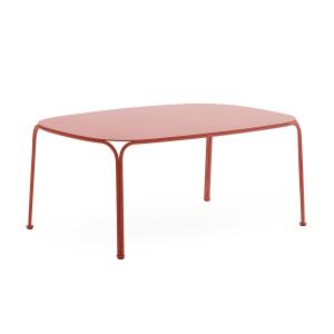 Kartell - Hiray Table de jardin basse, H 38 cm, rouge rouil…