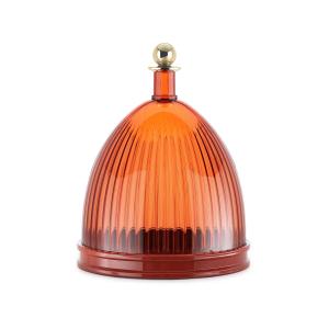 Kartell - La Coupole Plateau avec cloche, ambre / rouge bri…