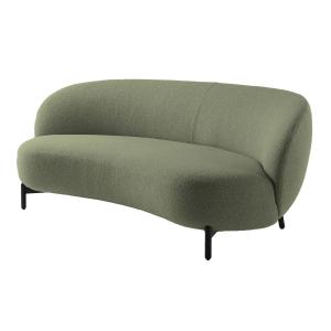 Kartell - Lunam Canapé, noir / vert (tissu Orsetto)