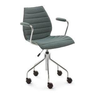 Kartell - Maui Soft Chaise de bureau avec accoudoirs et rou…