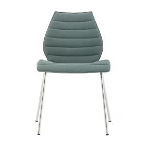 Kartell - Maui Soft Chaise, acier chromé / vert Noma