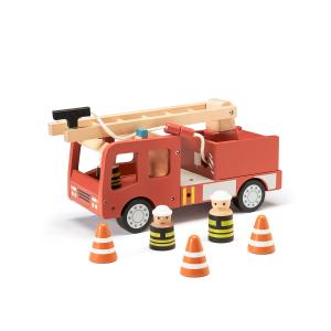 Kids Concept - Aiden Camion de pompiers, rouge (set de 6)