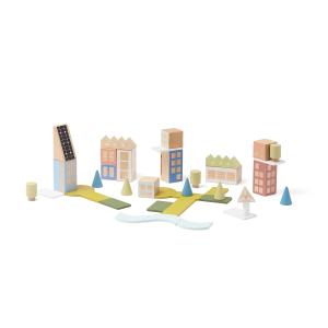 Kids Concept - Aiden Blocs de bois Ville, multicolore (jeu…