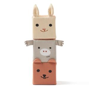 Kids Concept - Edvin Cube en tissu, multicolore (set de 3)
