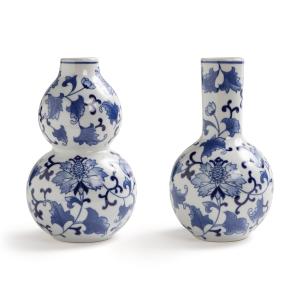 & klevering - Dutch Delight Vase 20 x Ø 12 cm, bleu / blanc…