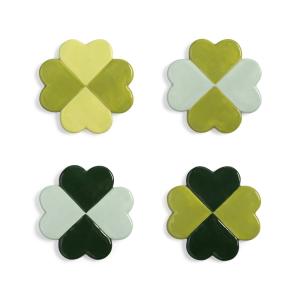 & klevering - Lucky Clover dessous de verre, vert (set de 4)