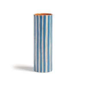 & klevering - Ray Vase 23,5 x Ø 8 cm, bleu